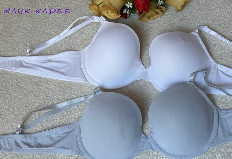 پک دو عددی سوتین زنانه اسفنجی میکروفایبر اسمارا آلمان سایز 80B – رنگ سفیدو طوسی