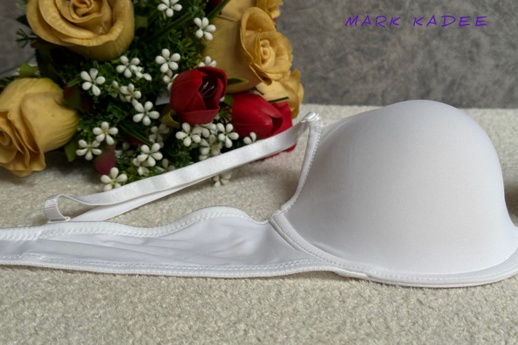 پک دو عددی سوتین زنانه اسفنجی میکروفایبر اسمارا آلمان سایز 80B – رنگ طوسی وسفید