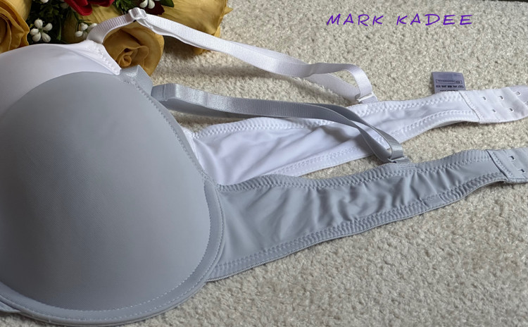 پک دو عددی سوتین زنانه اسفنجی میکروفایبر اسمارا آلمان سایز 80B – رنگ سفیدو طوسی