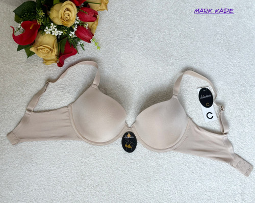 سوتین زنانه اورجینال اسفنجی میکروفایبر ضد حساسیت سایز 65D – رنگ استخوانی