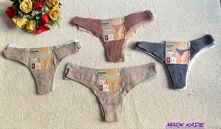 پک 5 عددی شورت تانگ زنانه از برند اسمارا، ساخته شده از نخ پنبه، با رنگبندی متنوع و طرح تانگ، مناسب برای استفاده روزمره و راحتی