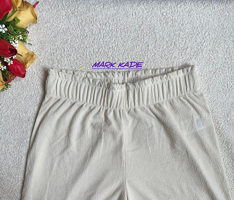 ست تیشرت و شلوار پفکی زنانه اسمارا آلمان با تنخور لش و جنس خنک و سبک